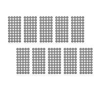 COHEALI Marcadores Reflectantes para Escáner 3D de Alta Reflexión, Puntos de Posicionamiento Adhesivos de Película Reflectante, Diámetro Interno 6 Mm, Externo 10 Mm, 10 Hojas 50 Unidades