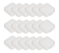 COHEALI Mini Cajas de Almacenamiento Transparentes 3.5x3.5x2 Cm para Joyas, 120 Piezas, Contenedores Plásticos Tapa, Ideales para Organizar Pendientes, Anillos y Tapones de Oreja