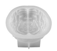 COHEALI Molde de Silicona Blanco Forma de Encéfalo Humano para Velas Reutilizable de Halloween para Manualidades DIY y Artesanía