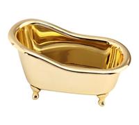 COHEALI Organizador de Cosméticos de Maquillaje Caja de Almacenamiento Forma de Bañera, Abs Dorado, Ligero y Fácil de Guardar, para Cosméticos y Aceites Esenciales, para Hogar y Tocador
