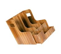 COHEALI Organizador De Escritorio Madera Cerezo Mediano Cajón Extraíble y Cerradura, Estante Multifunción para Archivo y Papelería, Ahorro De Espacio para Oficina y Estudio