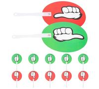 COHEALI Paletas de Votación Sí No Reutilizables para Aula, 12 Unidades 24x15 Cm, Paletas de Respuesta Verde y Roja de Doble Cara para Interacción Estudiantil y Actividades Educativas