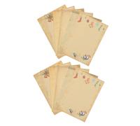 COHEALI Papel de Carta Vintage Navideño 72 Hojas en Kraft Marrón Retro Paquete de 12 Papel para Escribir Cartas Papelería para Felicitaciones y Redacción de Trabajos