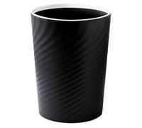 COHEALI Papelera Pequeña de Plástico Negra con Anilla de Presión Cubo de Basura Moderno para Oficina Dormitorio y Baño Sistema de Sujeción de Bolsas Diseño Compacto y Funcional