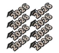 COHEALI Parches Bordados Termoadhesivos para Graduación 2026 8 Piezas Negras y Doradas para Coser y Planchar Ropa Mochilas Gorras y Decoración de Togas