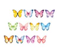 COHEALI Pegatinas de Notas Autoadhesivas 12 Blocs Portátiles Diseño Acuarela Mariposas, Papel Resistente y Uso Diario para Oficina, Hogar y Planificación Eficaz