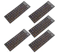 COHEALI Pegatinas para Teclado Ruso Negro Mate Letras Naranjas, 5 Hojas de Etiquetas Adhesivas para Teclado de Escritorio y Portátil, Accesorios para Computadora Compatibles, Reemplazo