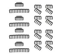 COHEALI Peine Organizador de Cables para Computadora 24 Piezas, Herramienta Gestión de Cables 12 4 Ranuras, Compatible con Conectores 24 y 8, Kit Durable para Orden en Escritorio