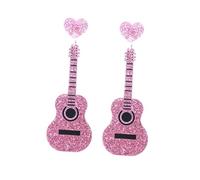 COHEALI Pendientes Colgantes Guitarra Clásica Gota Rosa Joyas Acero Inoxidable Mujer Moda Obsequio Día a Día Elegante