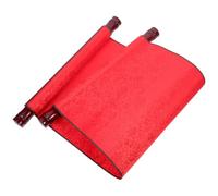 COHEALI Pergamino de Boda Tradicional Chino Rojo de Tela Área en Blanco para Escritura y Caligrafía, Decoración Festiva Adecuado para Contrato de Matrimonio en Bodas