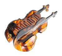 COHEALI Pinza Pelo Adecuado para Aficionados la Música en Presentaciones Tipo Violonchelo de Acetato Color Café Forma de Tiburón, Antideslizante y Resistente a Deformaciones