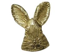 COHEALI Pomo Multiusos y Resistente en Latón Dorado Forma de Conejo y Interior para Puerta de Mueble Adecuado para Tiradores de Armario Vintage