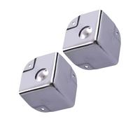 COHEALI Protectores de Esquinas de Acero Inoxidable para Caja de Aluminio 2 Piezas Cubiertas Protectoras Resistentes para Esquinas Interiores y Exteriores Uso Escritorio y Muebles