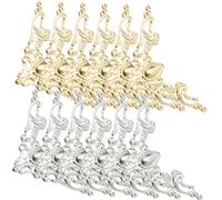 COHEALI Protectores de Esquinas para Álbumes y Libros de Hierro, Diseño Vintage, 60 Unidades (30 Amarillas 30 en Tonos Claros), Decorativos y Resistentes para Cajas, Álbumes y Cuadernos