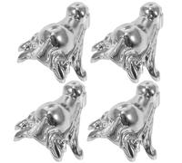 COHEALI Protectores de Esquinas para Caja de Madera Patas Redondas Plateadas Aleación de Zinc Engrosada 4 Piezas Herrajes para Joyeros Decoración Vintage para Muebles y Cajas
