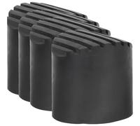COHEALI Protectores para Patas de Escalera Telescópica, Juego de 4 Almohadillas Antideslizantes de Goma Negra, Interior 72 Mm, Resistentes al Desgaste y Aislamiento Acústico