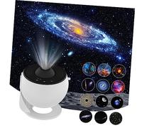 COHEALI Proyector de Estrellas con Base Desmontable y Rotación Lámpara Astronauta USB Recargable con Películas para Dormitorio Fiesta y Reuniones Familiares