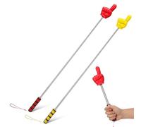 COHEALI Punteros Telescópicos de Mano Extensibles 2 Unidades Rojo y Amarillo con Mango Cómodo para Enseñanza en Aula, Ideales para Profesores y Presentadores