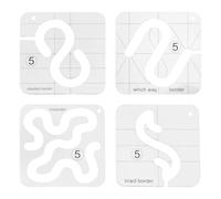 COHEALI Regla Acrílica Transparente para Costura y Patchwork, Set de 4 Piezas (,), Herramienta Práctica para Manualidades de Tela, Corte y Confección, Plantilla Duradera