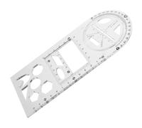 COHEALI Regla Geométrica Multifuncional Función de Rotación para Dibujo y Medición de Plástico Adecuado para Estudiantes en Oficina y Escuela