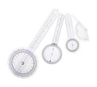 COHEALI Regla Goniómetro de Plástico Transparente 4 Piezas para Medición Ortopédica de Ángulos Transportador Portátil Multipropósito para Evaluación de Dedos y Articulaciones Fácil y