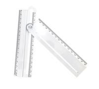 COHEALI Regla Multifuncional de Ángulos y Escuadra Combinada, Tamaño Compacto, Material Resistente Oxidación, Herramienta Giratoria para Medición de Grosor de Línea, Uso Escolar