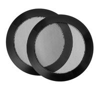 COHEALI Rejillas de Altavoz para Coche 4 Pulgadas Negras, Cubiertas Protectoras de Rejilla para Altavoces de Subwoofer, Accesorio Compatible para Sistemas de Audio Automotriz, Pack 2