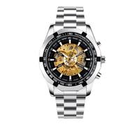 COHEALI Reloj Mecánico Automático para Hombre Esfera Hueca, sin Batería y Aleación de Zinc, Diseño Elegante Manecillas Grandes Ocasión