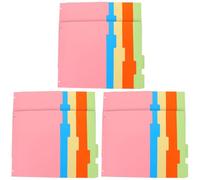COHEALI Separadores de Índice para Carpeta A4, 3 Juegos de 4 Agujeros, Papel de Cartón Multicolor para Cuadernos y Organizador, Clasificadores de Página para Oficina y Escuela