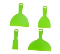 COHEALI Set de 4 Espátulas de Plástico Verde para Limpiar Puertas y Ventanas, Raspadores Multiusos Resistentes que No se Doblan ni Rompen bajo Presión