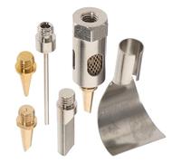 COHEALI Soldador de Gas Portátil Tipo Bolígrafo 6 Puntas de Repuesto Metálicas Compacto y Ligero para Soldadura y Reparación sin Cables Herramienta de Soldadura Versátil para Uso