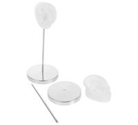 COHEALI Soporte de Modelo de Maniquí de Silicona en Forma de Oreja Base de Hierro Blanco para Exhibición de Pendientes y Piercings en Uso Personal o Cumpleaños