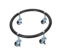 COHEALI Soporte para Botellas de Gas, Base Portátil para Bombona Butano con Ruedas, Acero Inoxidable, 29x29x11,5cm, Negro, 4 Ruedas Giratorias con Freno, para Almacenamiento y Exterior