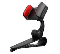 COHEALI Soporte para Teléfono de Coche Rojo, Soporte para GPS Multifuncional Clip para Parasol, Ajustable y Seguro para Uso en Vehículo, Compatible Viseras y Paneles Interiores