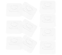 COHEALI Soportes Adhesivos para Barras de Cortina de Plástico, Ganchos Redondos Autoadhesivos Fuertes para Cocina y Hogar, Paquete de 10 Unidades