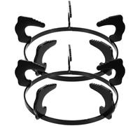 COHEALI Soportes para Olla de Estufa de Gas Antideslizantes, Rejilla de Hierro en Forma Pentagonal, 2 Piezas, Accesorios para Cocinas de Gas, Anillo Soporte Wok Práctico y Resistente