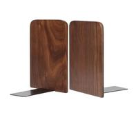 COHEALI Sujetalibros de Madera Nogal 2 Piezas para Escritorio, Organizador Práctico para Libros de Estudio, Soportes Multifunción para Oficina y Decoración del Hogar