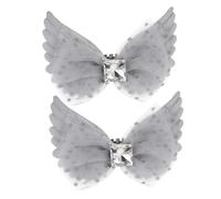 COHEALI Tacones Altos De Malla Lunares Clips Decorativos Para Zapatos Forma De Alas Accesorios Para Zapatos De Mujer Para Calzado Nupcial y Eventos Formales