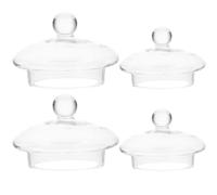 COHEALI Tapas para Coladores de Té Desmontables 4 Piezas Tapa de 7,5 Cm y 8,2 Cm Accesorios para Filtros de Té Reutilizables Herramienta para Filtrar en Hogar y Oficina