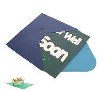 COHEALI Tarjeta de Felicitación 3d Creativa de Papel Color Aleatorio, Tarjetas de Bendición y Confort para Desear Que Te Mejores Pronto, Adecuado para Mensajes