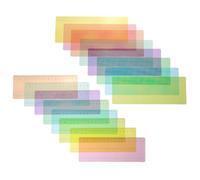 COHEALI Tiras de Lectura Guiada para 16 Pcs Marcapáginas Plásticos de Colores con Líneas y Escala, Ayuda Visual para Dislexia, Material Escolar para Aula y Lectura Personal