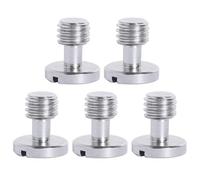 COHEALI Tornillos para Trípode de Cámara 3/8 Pulgadas para Fijación Rápida, Accesorios para Soporte de Cámara Profesional, Paquete de 5 Piezas en Hierro Niquelado Plateado, Uso