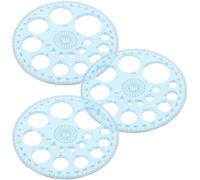 COHEALI Transportador Circular 360 Grados 3 Piezas para Dibujo y Medición Geométrica, Regla Multifuncional para Estudiantes, Herramienta de Dibujo y Oficina Escala Precisa