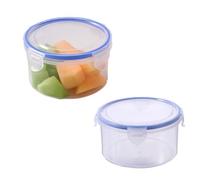 Cohentbliss 2 Piezas Recipientes Herméticos Alimentos Botes Cocina Almacenaje Envases Plastico con Tapa, a Prueba de Fugas, sin BPA para Refrigerador, Lavavajillas, Congelador, Microondas(600ml)