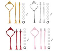 Cohentbliss 4 Piezas Soporte para Pastel Corona Estante de Torta Asa Central Soporte de Torta Titular de Manija para Tartas,Frutas y Postres,Cake Stand Kit