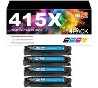 Coheritrix 4pcs Cartuchos de Tóner 415X con Chip, de Alta Capacidad | Compatibles impresoras para HP LaserJet Pro M454DN/M454DW/MFP M479DW/M479FDN/M479FDW,Cyan-1 pack
