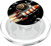 Cohete de explosión cósmica Astronauta Caracol PopSockets PopGrip para MagSafe