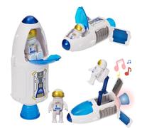 Cohete Juguete Cohete Espacial Juguete - Juguetes Transbordador Espacial, Exploración de Marte Espacial con Astronauta, Spaceship Misión Espacial con Sonido y Luces, Regalo de Cumpleaños para Niños