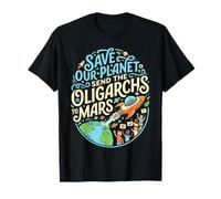 Cohete Lleva oligarcas a Marte Funny Sci-Fi Camiseta