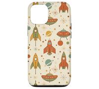 Cohetes Retro y OVNI Modern Atomic Sci-Fi Rocket Century Carcasa para iPhone 12/12 Pro